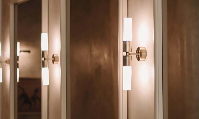 wall sconces with gold hardware
