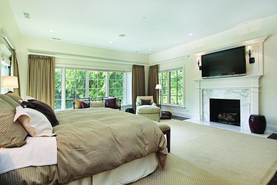 Image is of a bedroom in a smart home.